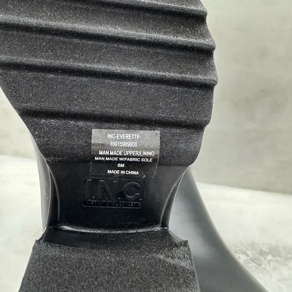 INC International Concepts Black Mid-Calf Zip Rain Boots - Picture 5 of 5